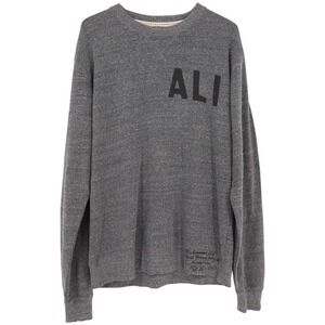 Roots of Fight Muhammad Ali Bragging Heather Gray Graphic Sweatshirt Mens Size L